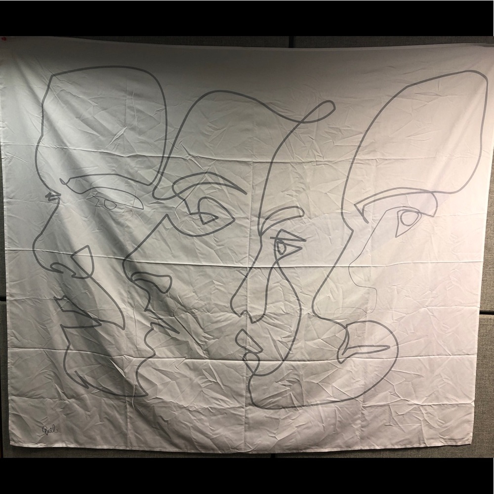 •Society6• abstract face tapestry